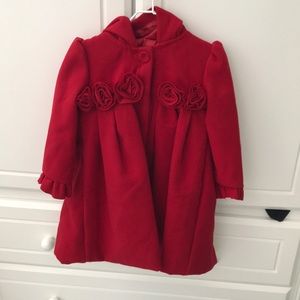 Adorable red riding hooded children’s coat